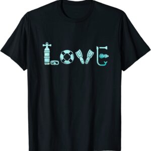 I love Scuba Diving Ocean Freediving Sea Apnea Dive design T-Shirt