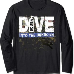 SCUBA Diving Long Sleeve Tshirt - Dive Into the Unknown