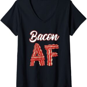 Womens Bacon AF Adult V-Neck T-Shirt