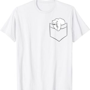 Polar Bear In The Pocket Cute Polar Bear T-Shirt