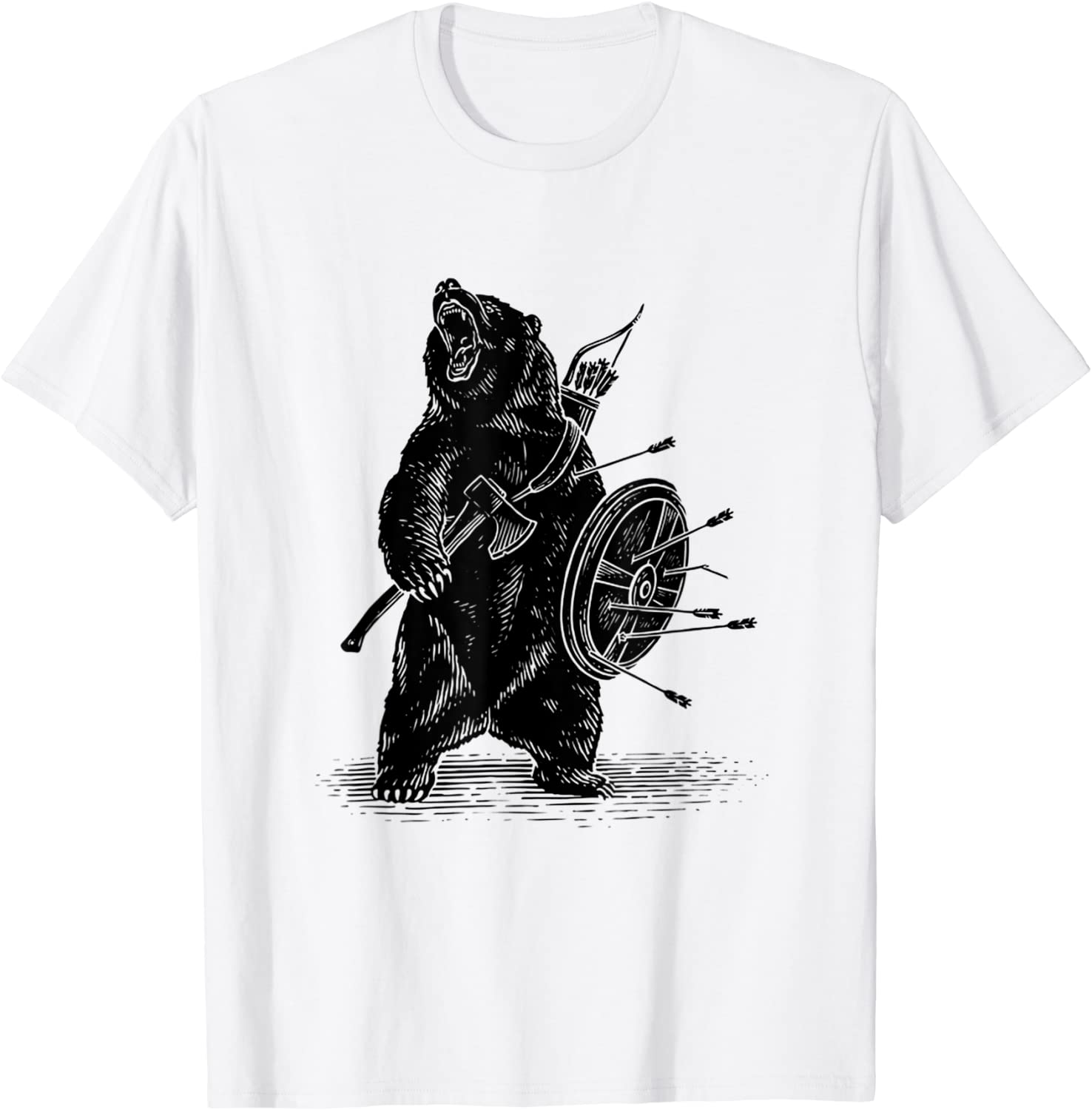 Viking Bear Warrior T shirt-Polar Bear T shirt T-Shirt