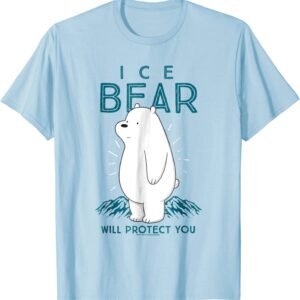 CN We Bare Bears Ice Bear Will Protect You Graphic T-Shirt